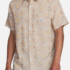 RVCA EXOTICA II SHORT SLEEVE SHIRT Button Down Shirt MSRP $70 NWT